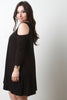 Relaxed Jersey Knit Cold Shoulder Dress