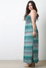 Zig Zag Empire Waist Strapless Maxi Dress