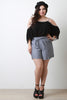 High Waist Chambray Shorts