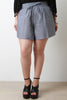 High Waist Chambray Shorts