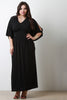 Empire Waist Cold Shoulder Maxi Dress