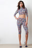 Patterned Print Crop Leggings