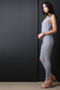 Sleeveless Scoop Neck Knee Slit Jumpsuit