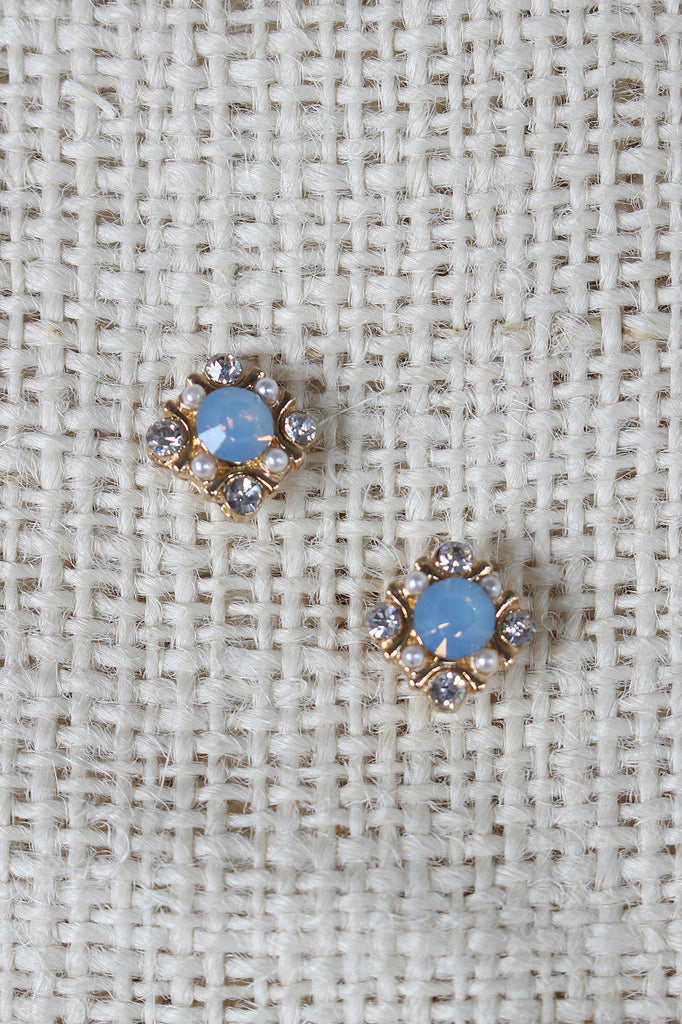 Square Cluster Stud Earrings