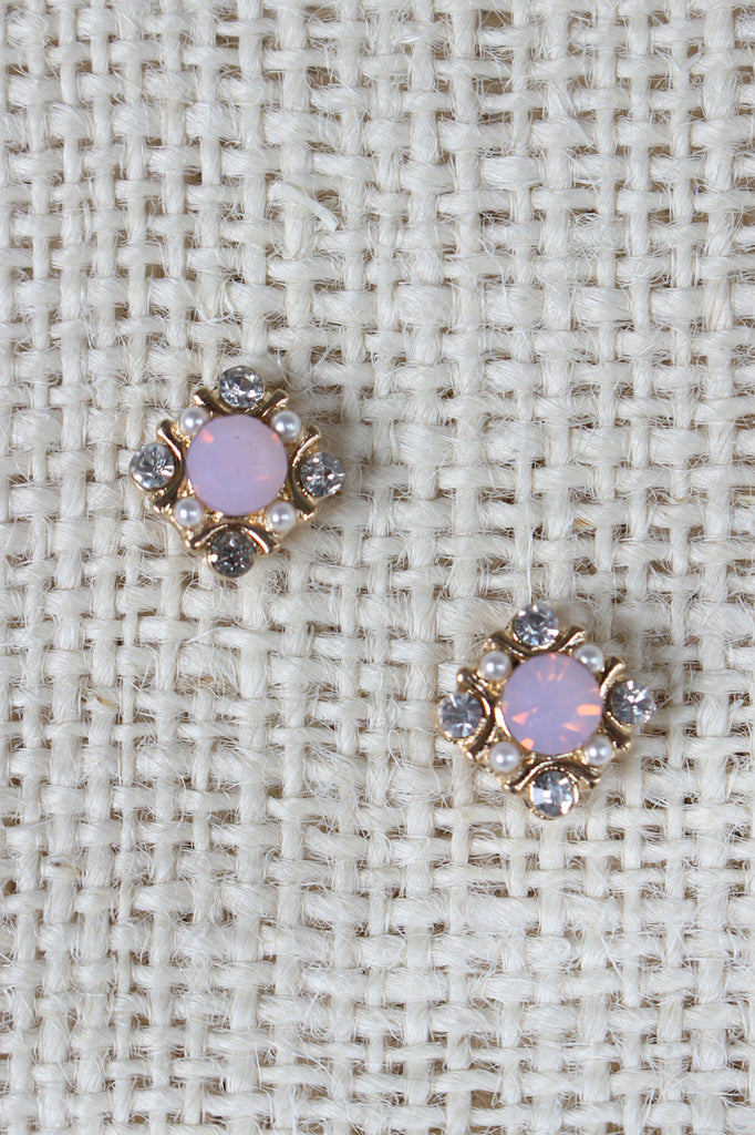 Square Cluster Stud Earrings