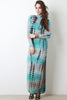 Tie Dye Double Slit Maxi Dress