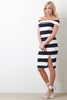 Bardot Bold Striped Bodycon Dress