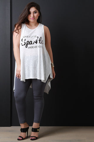 Leave A Little Sparkle Graphic Print Top