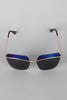 Two Tone Rimless Wide Sunglasses