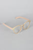 Horn Rimmed Metallic Accent Glasses