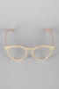 Horn Rimmed Metallic Accent Glasses