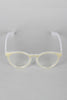Horn Rimmed Metallic Accent Glasses