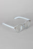 Horn Rimmed Metallic Accent Glasses