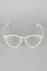 Horn Rimmed Metallic Accent Glasses