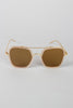 Double Bridge Plastic and Metal Frame Sunglasses