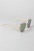 Double Bridge Plastic and Metal Frame Sunglasses