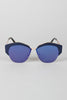 Geometric Semi-Rimless Sunglasses
