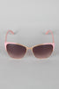 Textured Mod Semi-Rimless Sunglasses