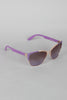 Textured Mod Semi-Rimless Sunglasses