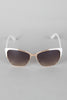 Textured Mod Semi-Rimless Sunglasses