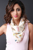 Pretty Feather Self-Tie Scarf