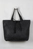 Reversible Woven Tassel Tie Tote Bag