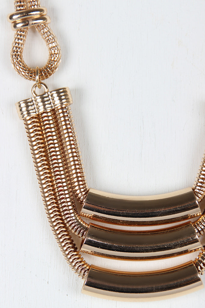 Tube Chain Chunky Geometric Necklace