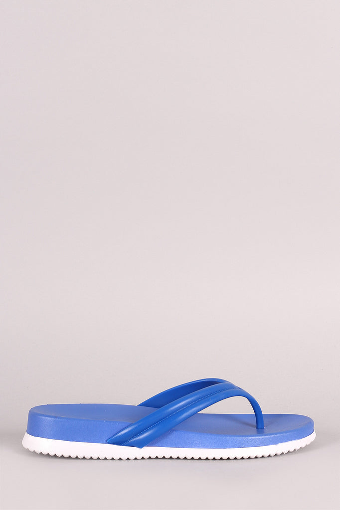 Simple T-Strap Thong Jelly Sandal