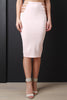 Side Cut-Out Panel Midi Skirt