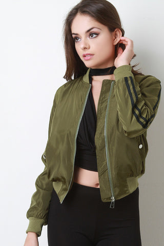 Reversible Camouflage Bomber Jacket