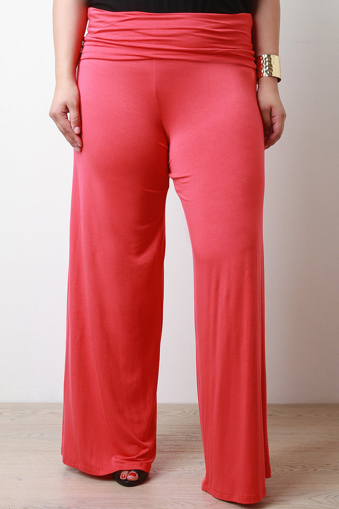 Wide Leg Knit Palazzo Pants