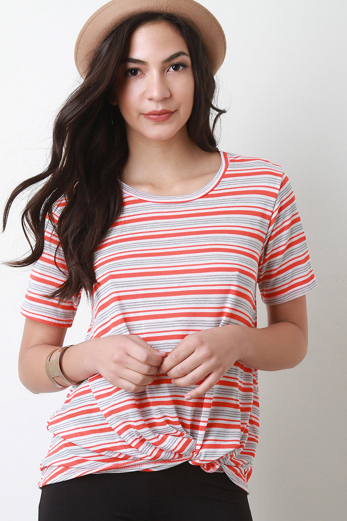 Knotted Stripe Tee Shirt