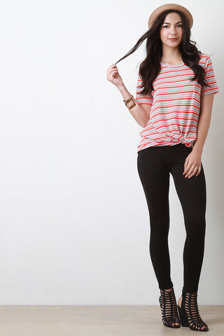 Knotted Stripe Tee Shirt