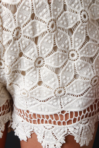 High Waist Crochet Lace Shorts