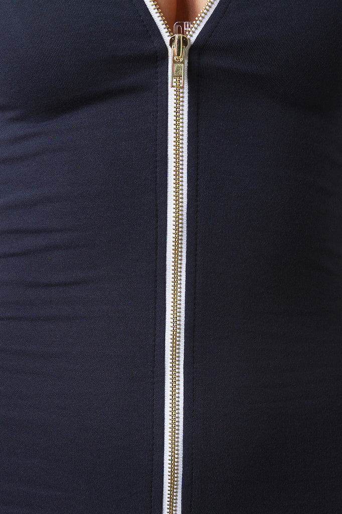 Hooded Sleeveless Zip-Up Jumpsuit