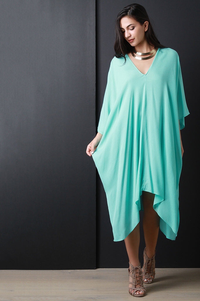 Boho V Neck Caftan Dress