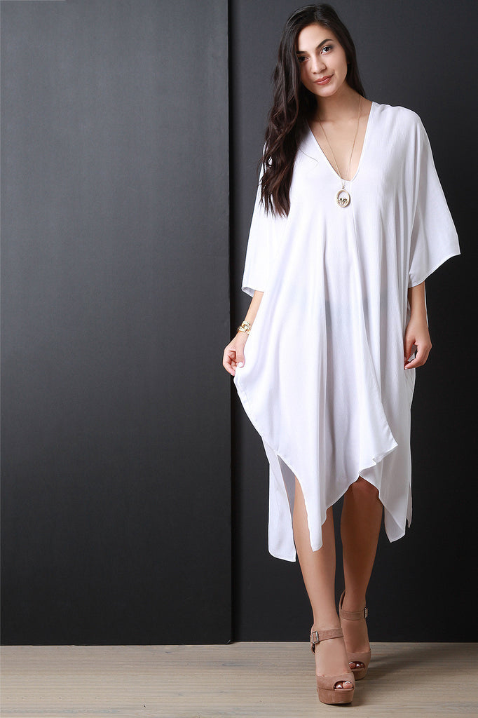 Boho V Neck Caftan Dress