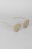 Pointy Bridge Plastic and Metal Sunglasses