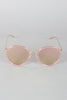 Pointy Bridge Plastic and Metal Sunglasses