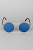 Retro Double Bridge Round Frame Sunglasses