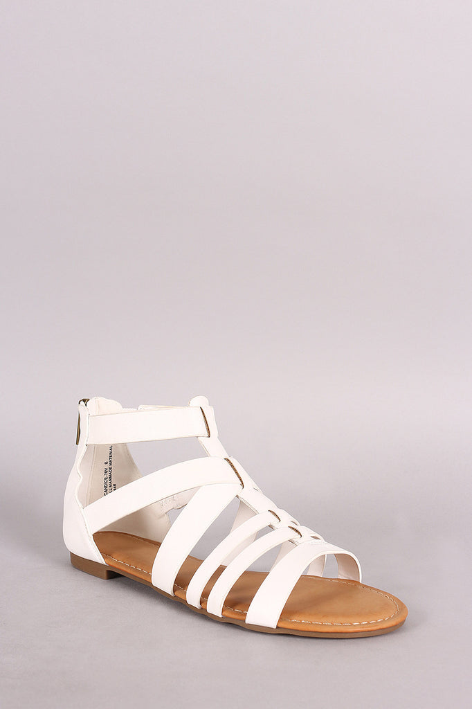 Bamboo Strappy Gladiator Flat Sandal