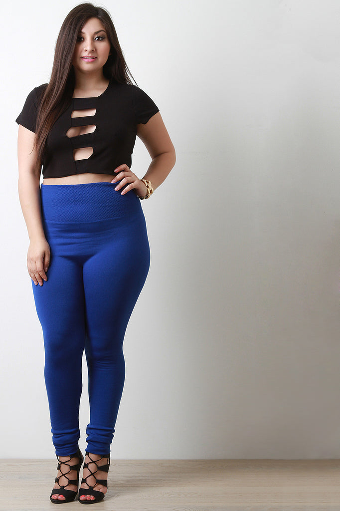 Banded Open Front  Crop Top