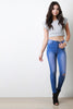 High Waist Distressed Skinny Denim Pants