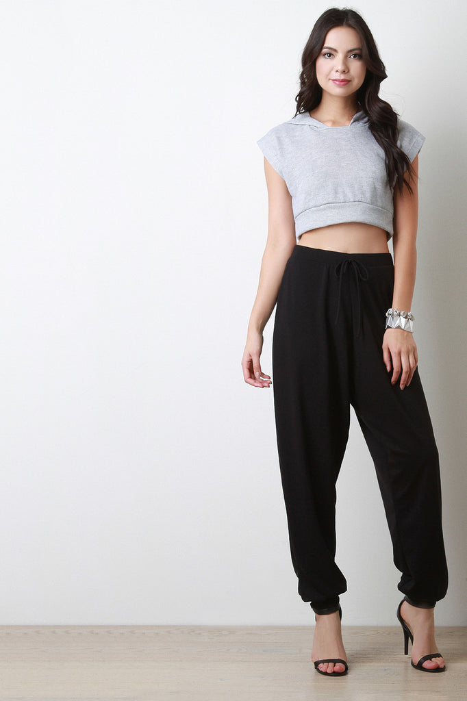 Solid Jersey Knit Jogger Pants