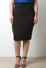 High Waisted Pencil Midi Skirt