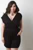 Sleeveless Surplice High Waist Romper