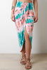 Tie Dye Double Layer Open Wrap Skirt