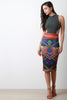 Abstract Geometric High Waist Pencil Skirt