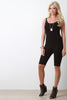 Sleeveless Knee Length Basic Romper