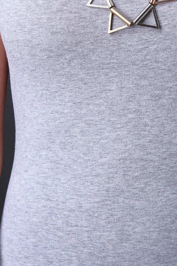 Sleeveless Knee Length Basic Romper